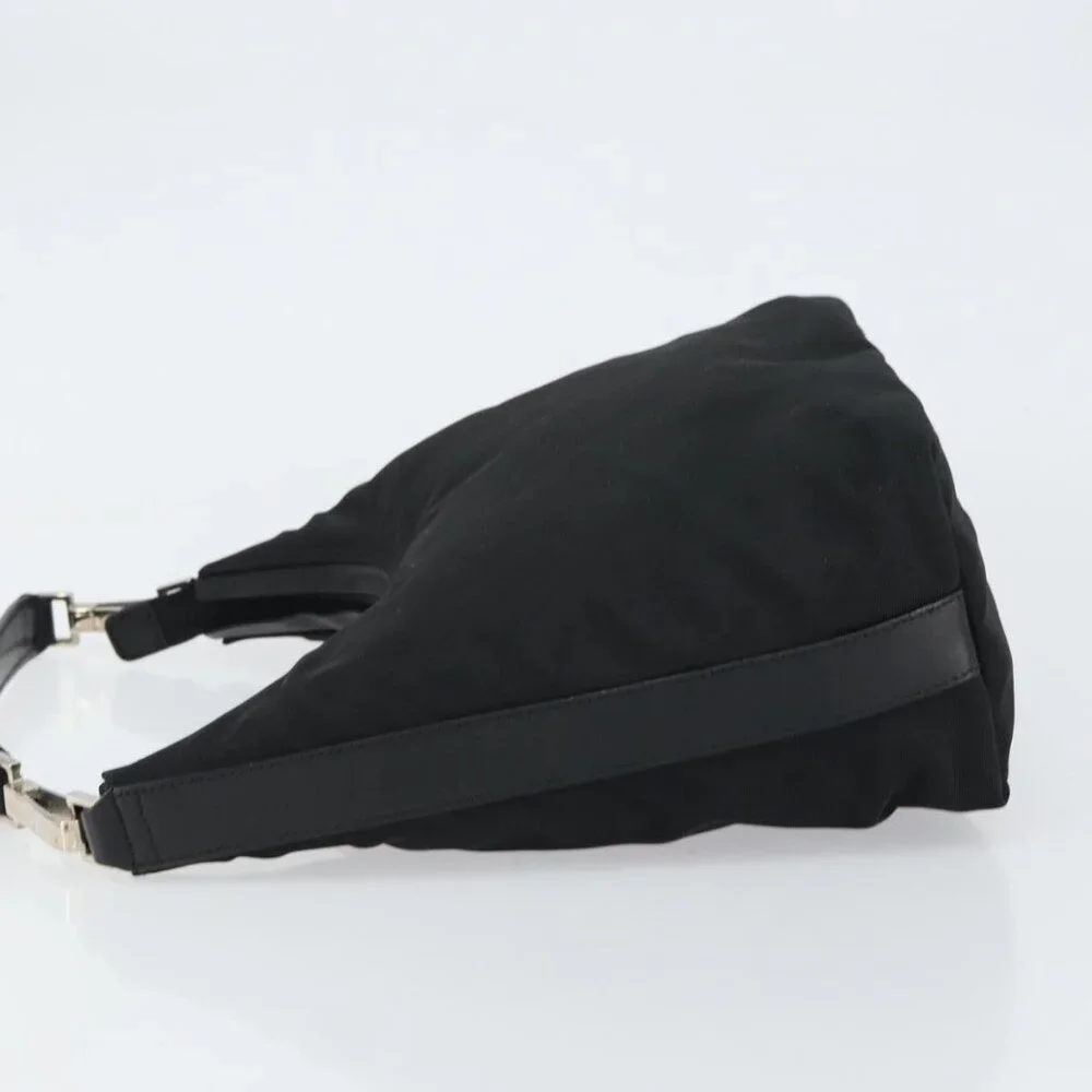 Authentic GUCCI Shoulder Bag Nylon Black Silver 000 0602 3754 - Picture 12 of 16